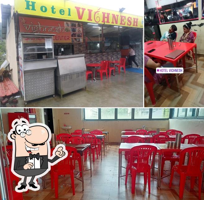 The interior of Hotel Vighnesh