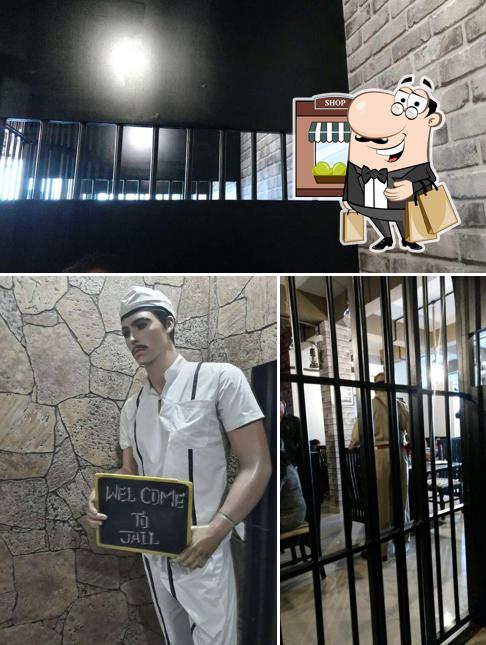 Central Jail Restaurant is distinguished by exterior and blackboard