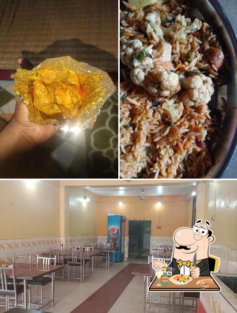 Take a look at the image showing food and interior at HOTEL MAA TARINI