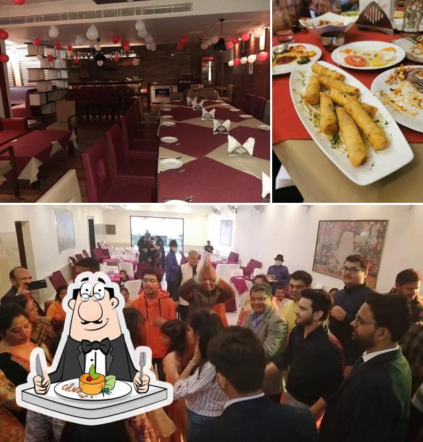 Among various things one can find food and interior at The Royal Plaza