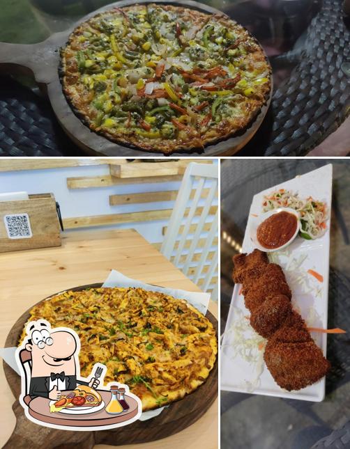 Try out pizza at Aloha cafe