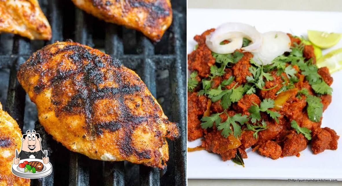 Order meat dishes at White Horse Bar