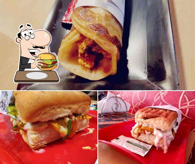 Order a burger at Kathi Fusion