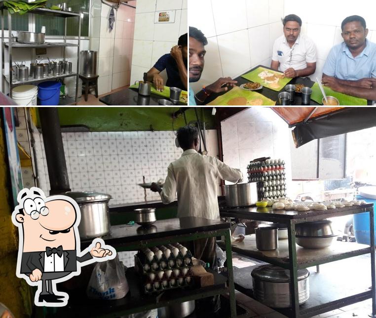 Among different things one can find interior and food at Mythili Mess