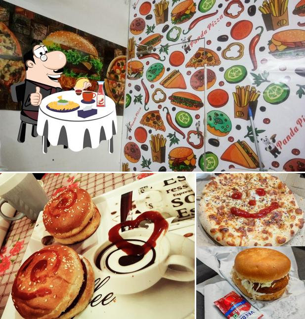 Get a burger at Panda Pizza