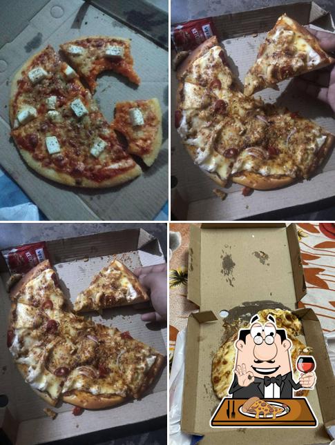 Pick various types of pizza