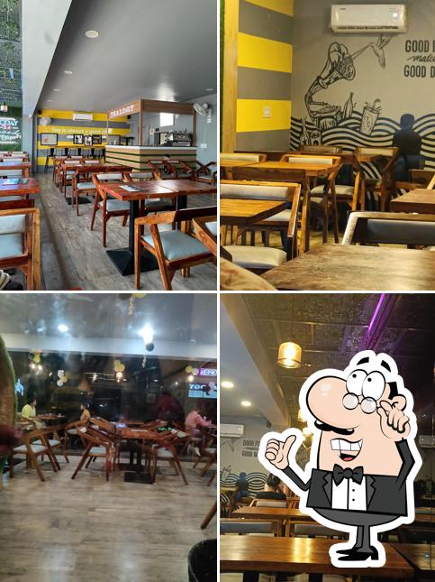 The interior of Tealogy Cafe Jamnagar