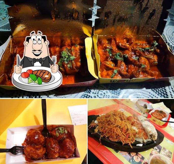 Meat dishes are served at Wow! Momo