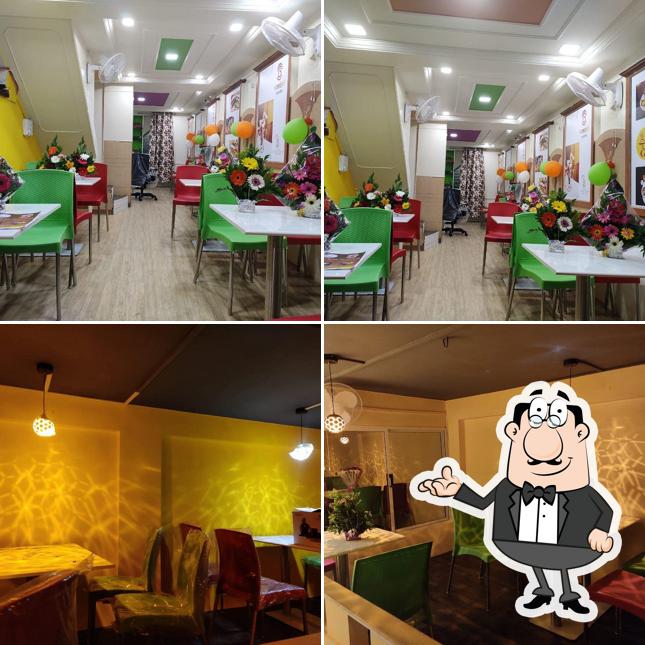 The interior of Bharkadevi Ice cream, Satara