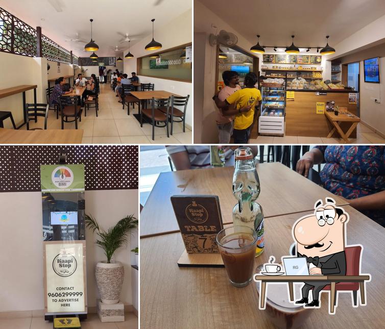 Take a seat at one of the tables at Kaapi Stop - Yercaud Adivaram