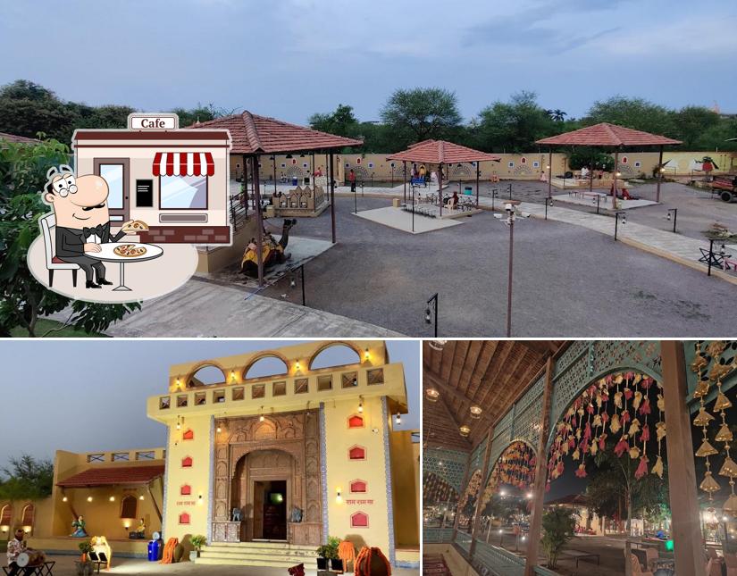 Among various things one can find exterior and play area at Chokar Dhani, Raipur