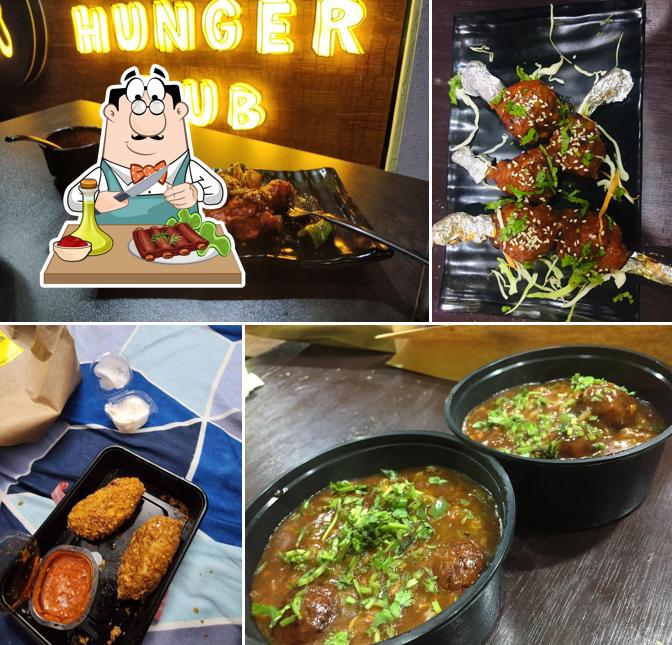 Get meat dishes at Hunger Hub