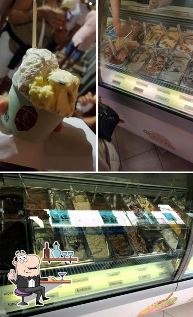 Tra le diverse cose da Gelateria San Pietro si possono trovare la interni e cibo