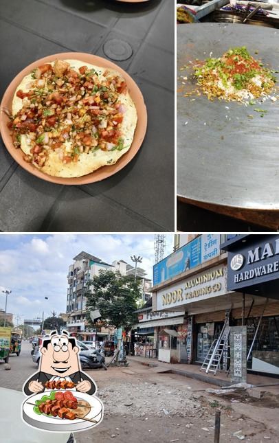 This is the photo showing food and exterior at Jains food point