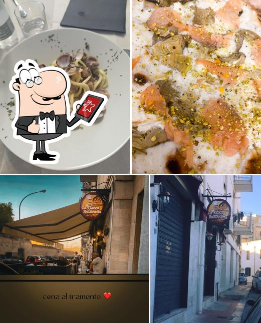 Tra le varie cose da La Bruschetta - Ristorante Pizzeria si possono trovare la esterno e cibo