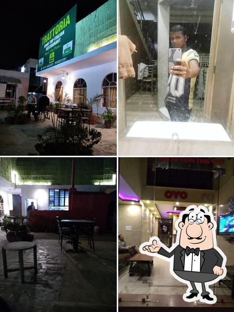 Take a seat at one of the tables at Trattoria italian restaurant