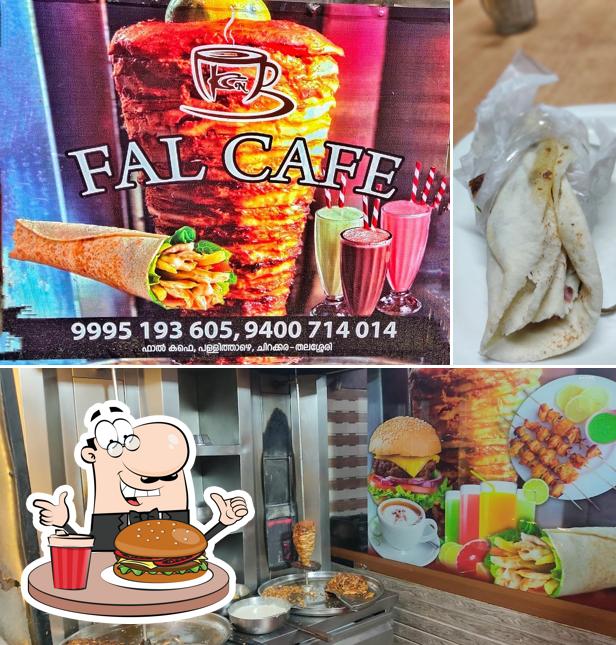 Order a burger at Fal cafe