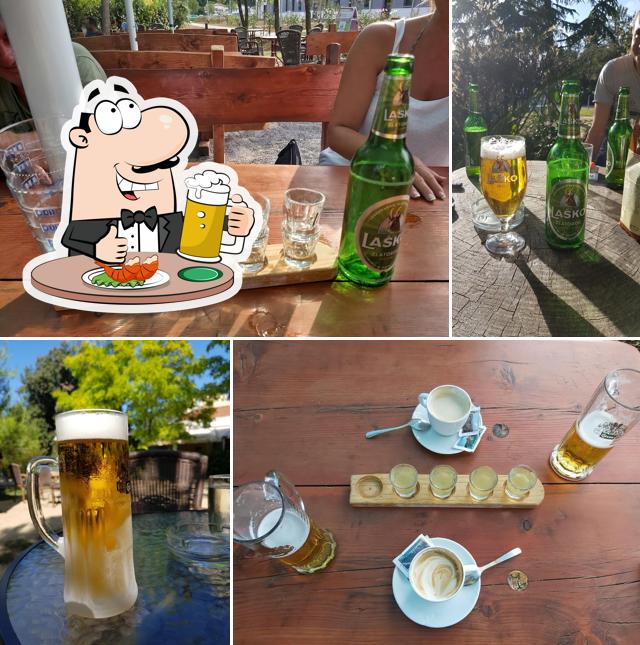 Puoi goderti un rinfrescante bicchiere di birra chiara o scura