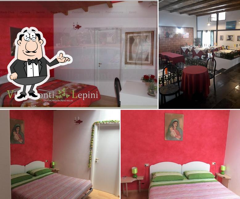 Gli interni di Villa Monti Lepini