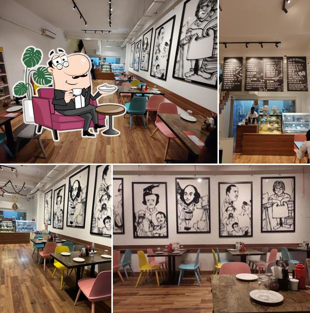 Take a seat at one of the tables at Writer's Café