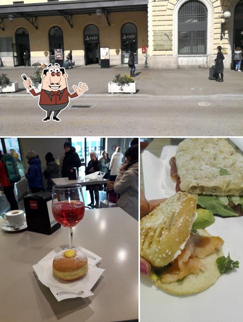 La cibo e esterno del ristorante