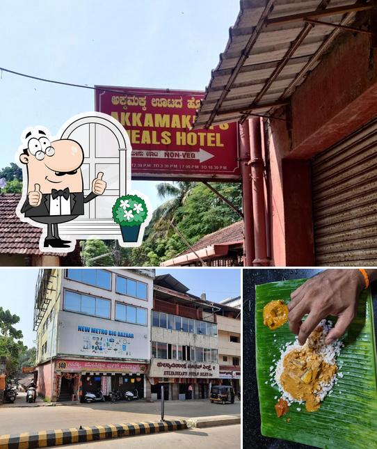 The restaurant's exterior and food