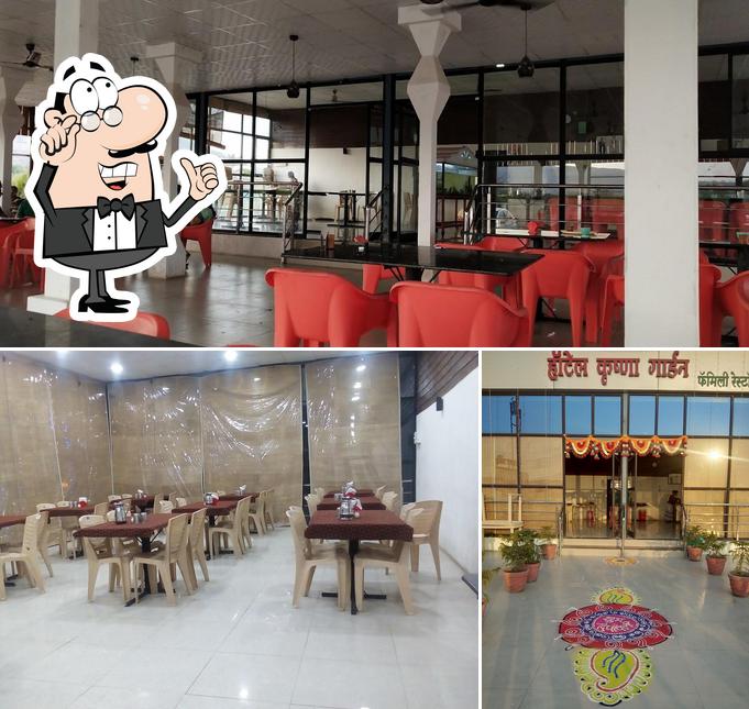 The interior of Hotel Krishna Garden