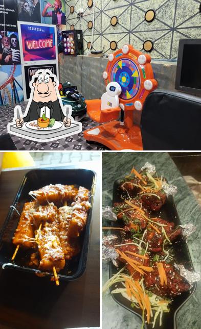 This is the image displaying food and exterior at 360° Food Park