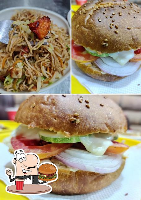 Order a burger at Friends and Food