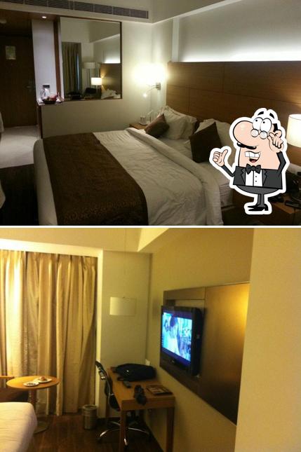 The interior of Platinum Hotel Rajkot