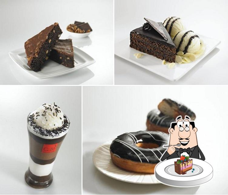Chocolate cake at Cafe Coffee Day