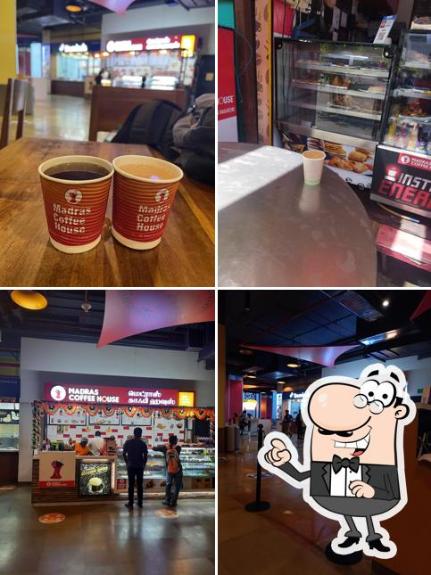 The interior of Madras Coffee House