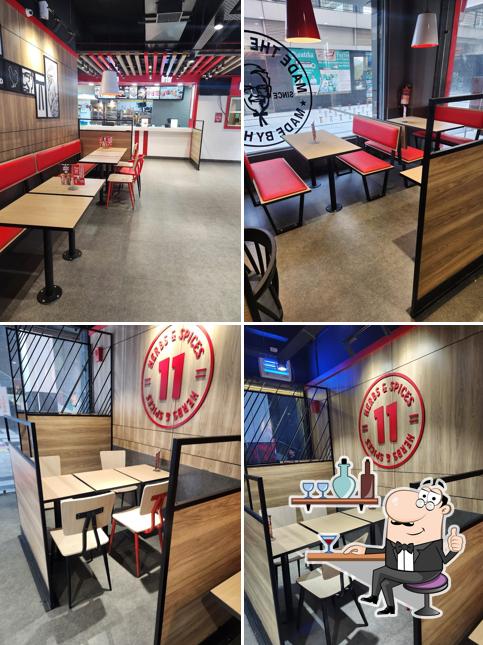 The interior of KFC