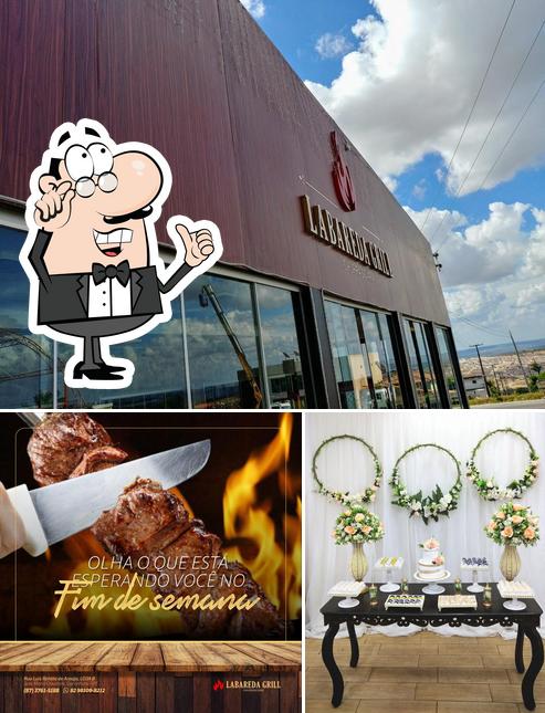 A imagem do Labareda Grill’s interior e exterior