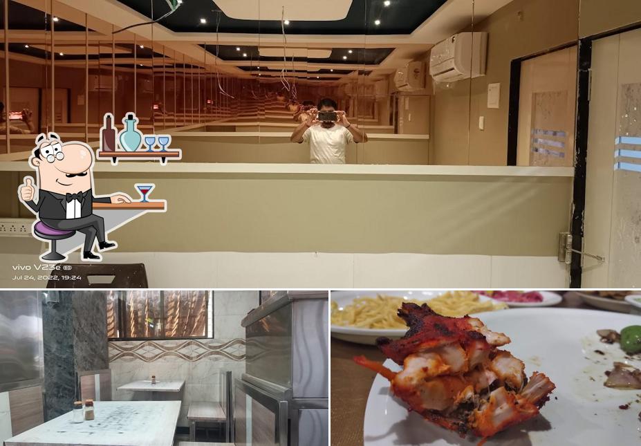 This is the photo showing interior and food at Noorani Restaurant