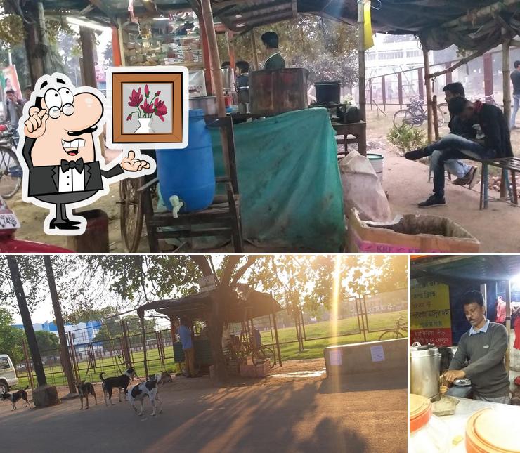 Check out the picture displaying interior and exterior at Champak Tea Stall