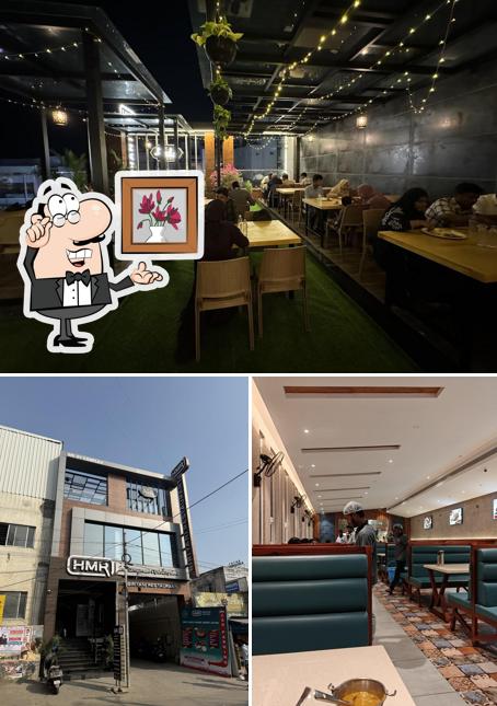 This is the image displaying interior and exterior at HMR BIRIYANI RESTAURANT