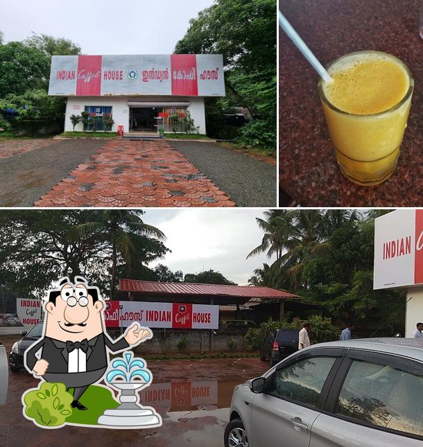 Indian Coffee House is distinguished by exterior and beverage
