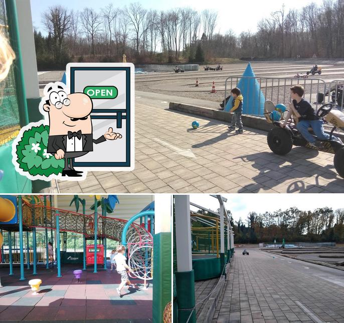 Guarda la immagine che presenta la esterno e area giochi di Prepih Otelli Park Novo Mesto