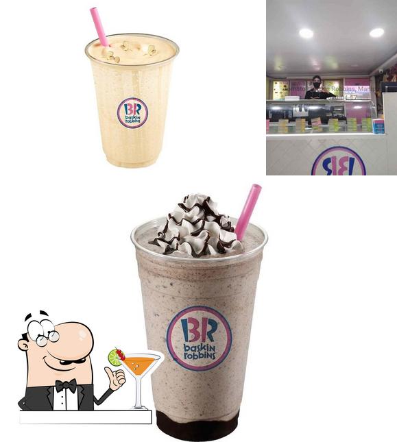 The restaurant's drink and interior