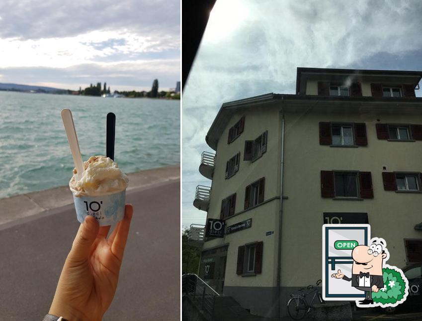 Gli esterni di 10' Dieci Gelateria & Café