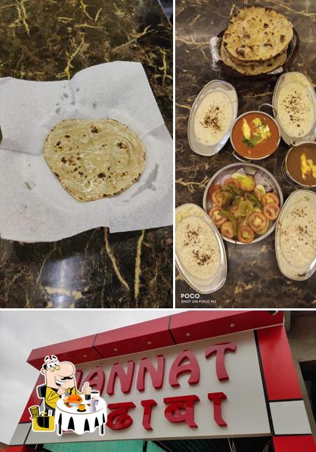 Food at Mannat Dhaba and hotel