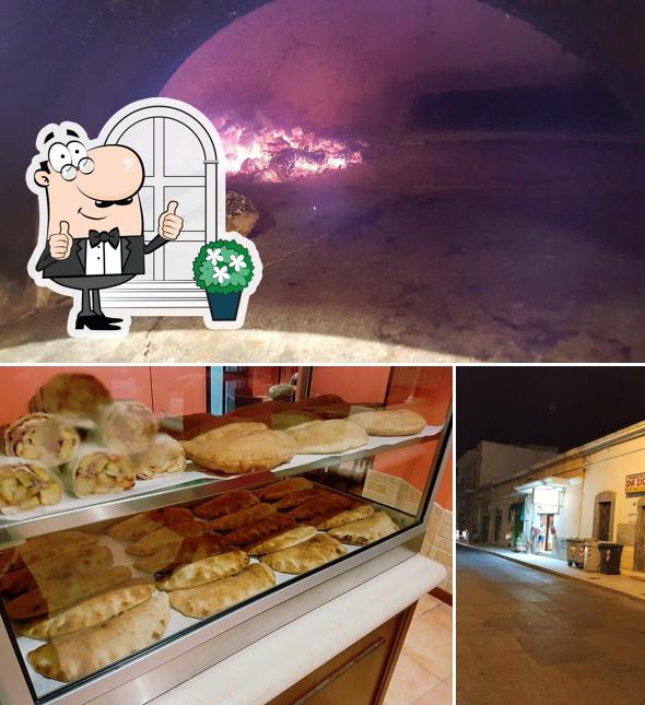 La esterno e cibo del ristorante