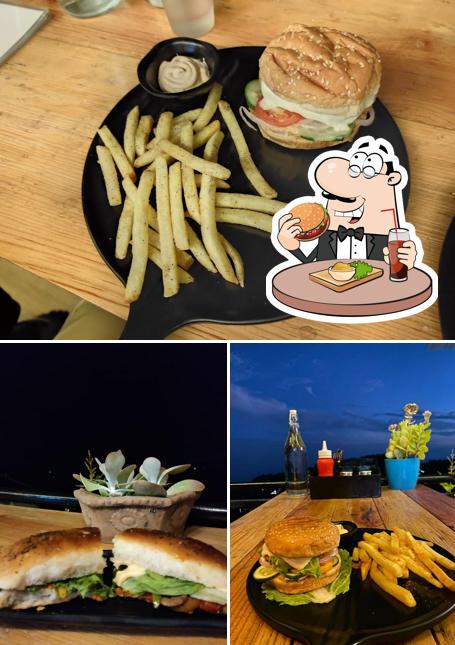 Order a burger at Young Monk Cafe Dharamkot