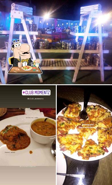 Check out the photo depicting food and bar counter at Club Momentz