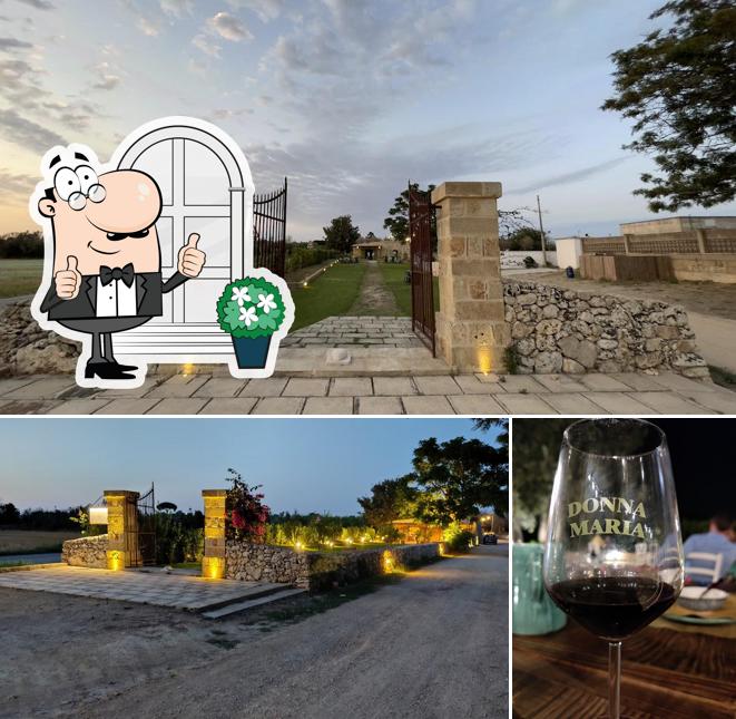 La foto della esterno e vino di Donna Maria Trattoria