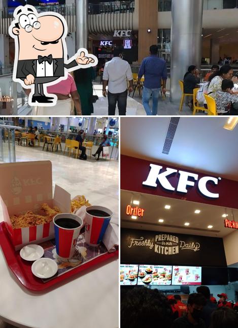 The interior of KFC