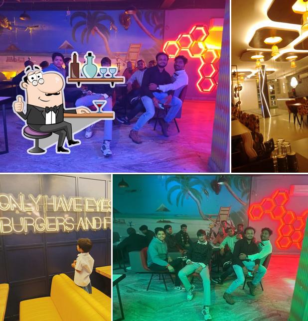 The interior of NAKSHATRA PURE VEG Restro & Lounge