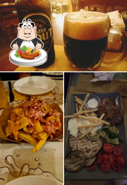 Questa è la immagine che presenta la cibo e birra di Minaloca