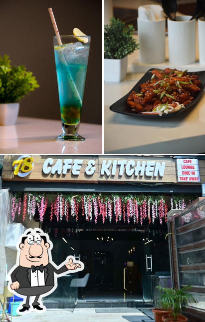 Take a seat at one of the tables at 78 cafe & Kitchen